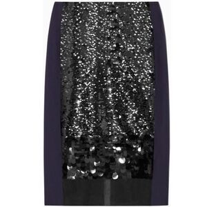 COS Black and Silver Sequin Pencil Skirt